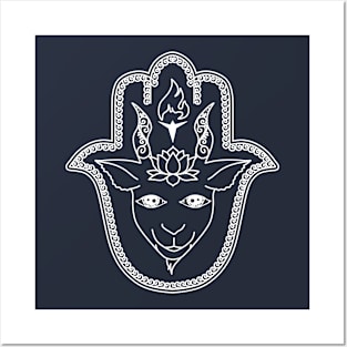 Baphomet Hamsa Hand Posters and Art